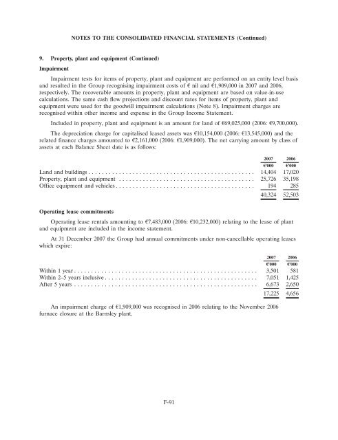 Ardagh Glass Finance plc - Irish Stock Exchange