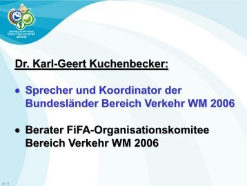 Fussballweltmeisterschaft 2006 - Verkehrliche Anforderungen