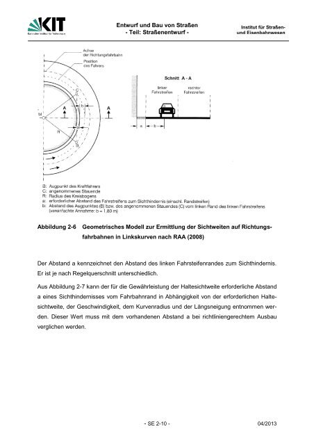 Straßenentwurf - am ISE