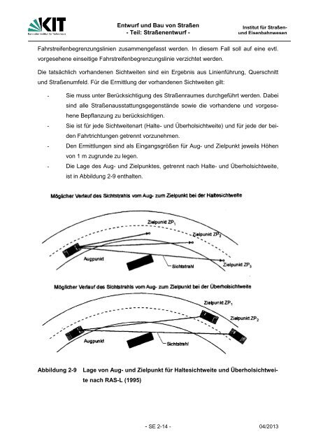 Straßenentwurf - am ISE