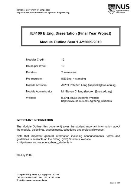 fyp thesis nus fyp thesis nus