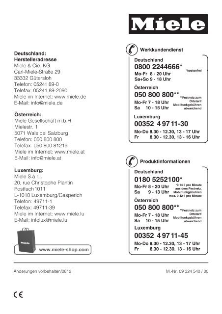 Gebrauchsanweisung Waschautomat W 600 F Topstar - Schwab