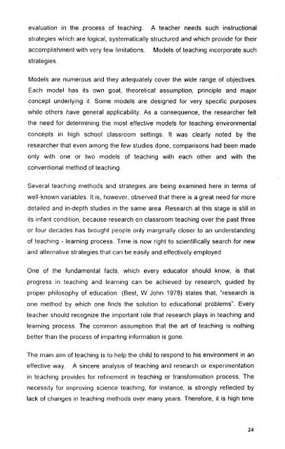 A comparative study of effectiveness of models of teaching on the ...