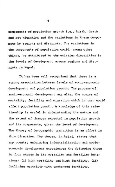 patterns of population growth in nepal - Institute for Social and ...