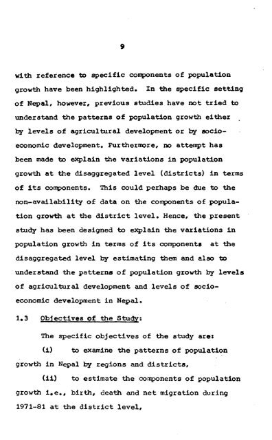 patterns of population growth in nepal - Institute for Social and ...