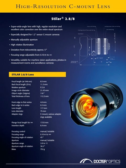 Datenblatt Stilar 2.8 8 - Docter® Optics