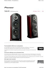 Seite 1 von 2 Pioneer TAD-R1 - www.pioneer.eu ... - Fischer Hifi AG