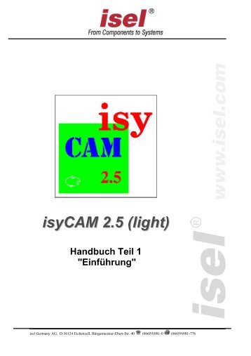 Die Bedienung von isyCAD/CAM 2.5 (light)