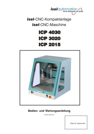 ICP 4030 ICP 3020 ICP 2015 - Bedienungsanleitungen / Manuals isel