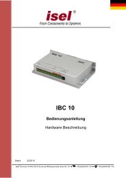 IBC 10 Bedienungsanleitung - Bedienungsanleitungen / Manuals isel