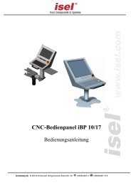 CNC-Bedienpanel iBP 10/17 - Bedienungsanleitungen / Manuals isel
