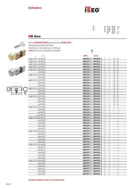 GENERAL CATALOGUE (78,2 Mb) - Iseo Serrature spa