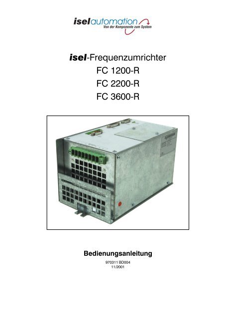 isel-Frequenzumrichter FC 1200-R FC 2200-R FC 3600-R