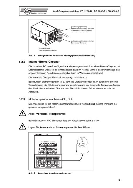 isel-Frequenzumrichter FC 1200-R FC 2200-R FC 3600-R