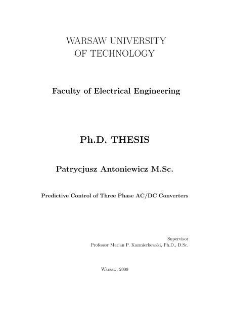 Predictive Control of Three Phase AC/DC Converters