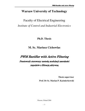 PWM Rectifier with Active Filtering