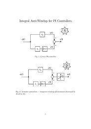 Integral Anti-Windup for PI Controllers