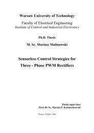 Sensorless Control Strategies for Three - Phase PWM Rectifiers