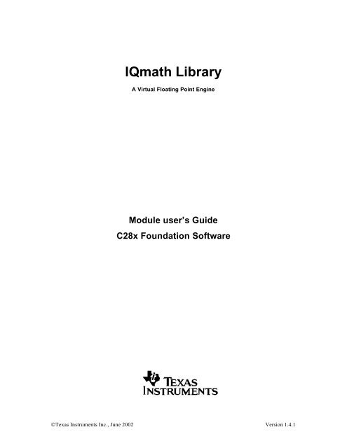 IQmath Library
