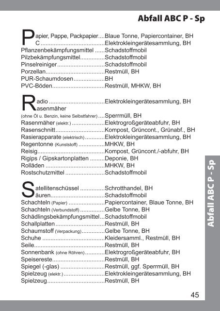 Abfallkalender 2014 - Iserlohn