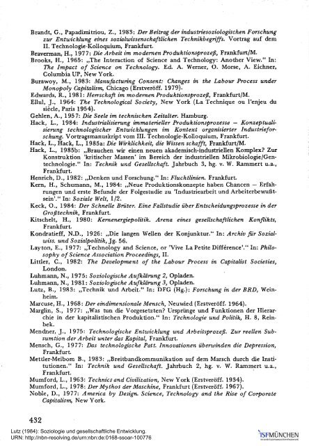 soziologie und gesellschaftliche entwicklung (35 mb) - ISF München