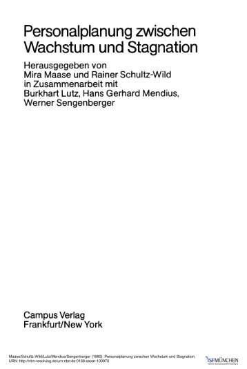 Personalplanung zwischen Wachstum und Stagnation - ISF München