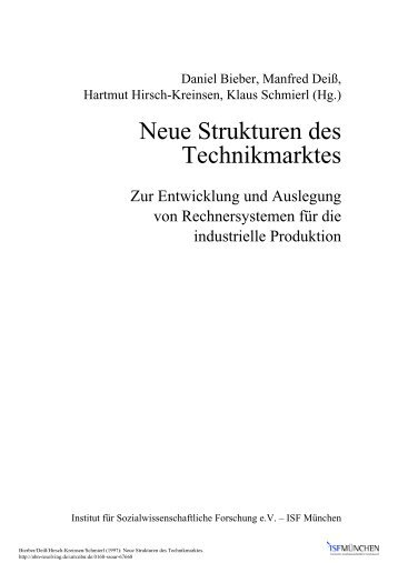 Neue Strukturen des Technikmarktes (600 KB) - ISF München