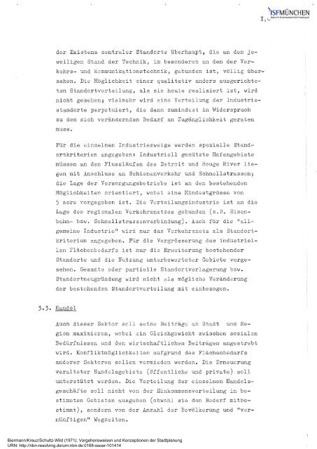 Vorgehensweisen und Konzeptionen der Stadtplanung - ISF München