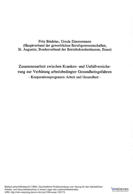 lösung für den betrieblichen arbeits- und ... - ISF München