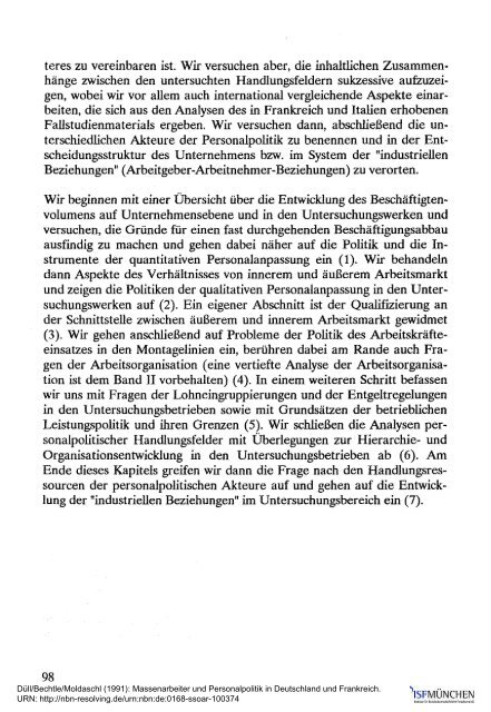 Massenarbeiter und Personalpolitik in Deutschland ... - ISF München