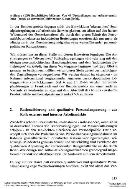 Massenarbeiter und Personalpolitik in Deutschland ... - ISF München