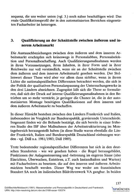 Massenarbeiter und Personalpolitik in Deutschland ... - ISF München