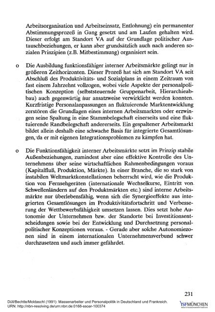 Massenarbeiter und Personalpolitik in Deutschland ... - ISF München