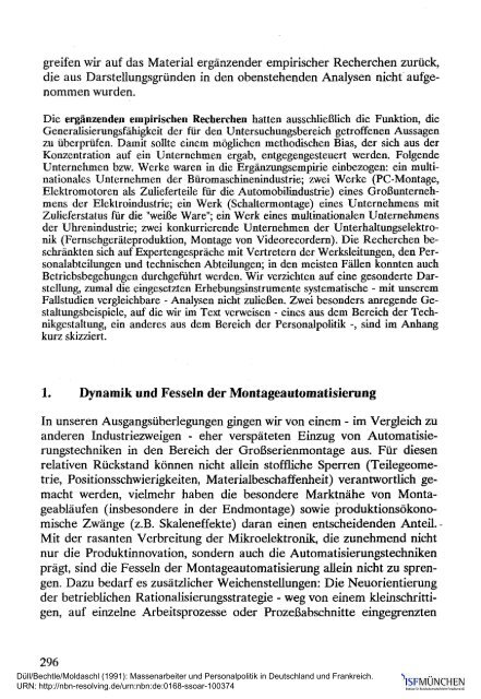 Massenarbeiter und Personalpolitik in Deutschland ... - ISF München