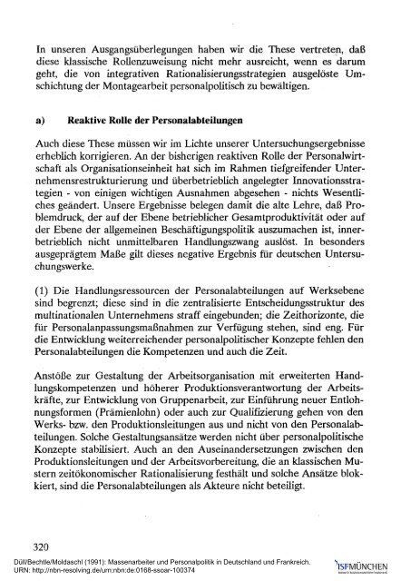 Massenarbeiter und Personalpolitik in Deutschland ... - ISF München