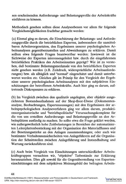 Massenarbeiter und Personalpolitik in Deutschland ... - ISF München