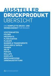 Aussteller druckProdukt übersicht