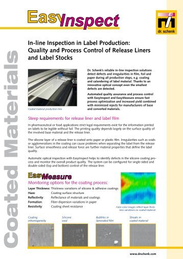 In-line Inspection in Label Production - Dr. Schenk Inspection Systems