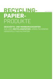 Recycling- Papier- Produkte