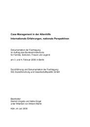 Case Management in der Altenhilfe Internationale Erfahrungen ... - ISG