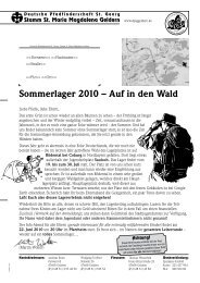 Sommerlager 2010 – Auf in den Wald - DPSG Geldern