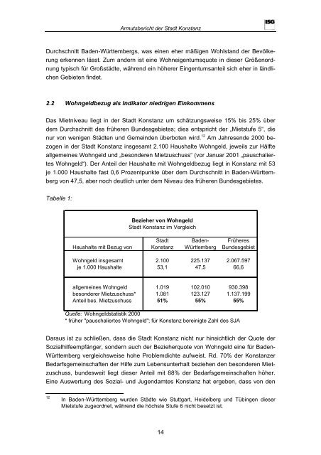 Armutsbericht der Stadt Konstanz - ISG