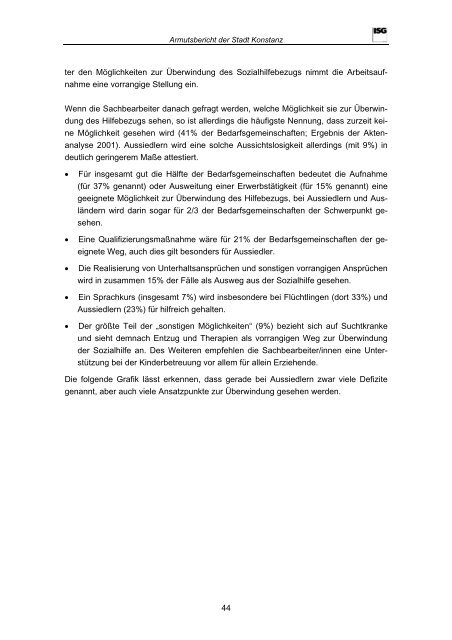 Armutsbericht der Stadt Konstanz - ISG