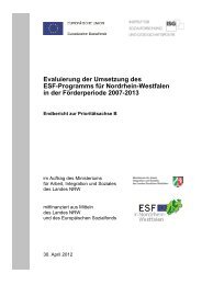 Evaluierung der Umsetzung des ESF-Programms fÃ¼r Nordrhein ...