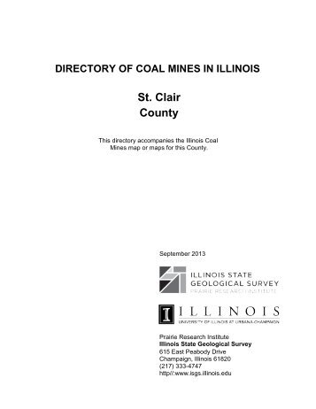 St. Clair County Mine Directory - Illinois State Geological Survey