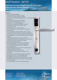 ZEUSÂ®keyless - Is6170 - ISGUS-security