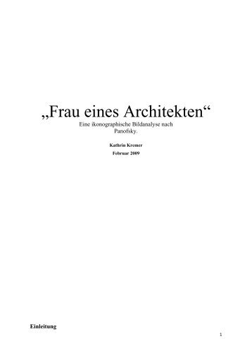 Ã¼ber August Sanders âFrau eines Architektenâ