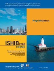 ISHIB2009 - International Society on Hypertension in Blacks