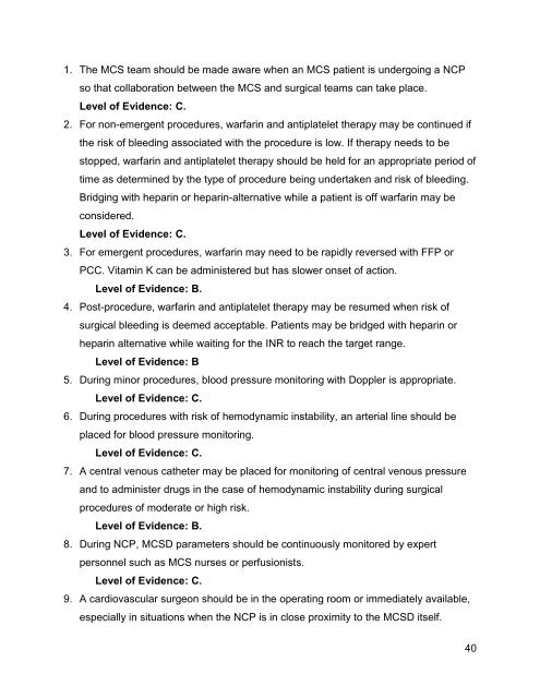 Task Force 4: Inpatient Management of Patients with MCSD - The ...