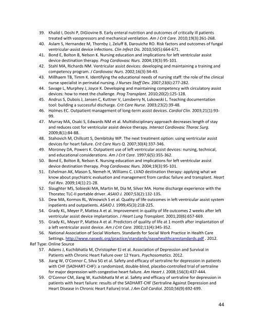 Task Force 4: Inpatient Management of Patients with MCSD - The ...